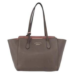 Gucci Leather Tote Bag Brown
